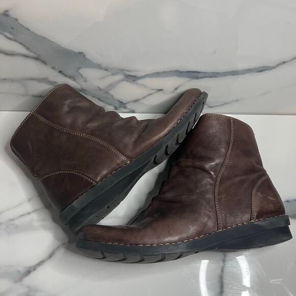 Clarks | Women's Brown Leather Zip Comfort Ankle Boots Sz 10 Style 83538 - Picture 7 of 7